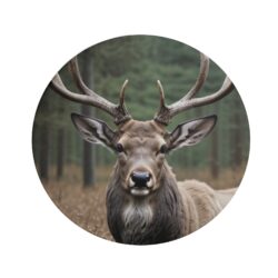 Round Stag Rug